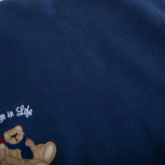 Vintage M&C Sportswear Teddy Bears Grandmacore Navy Crewneck Sweater XL - Picture 10 of 11